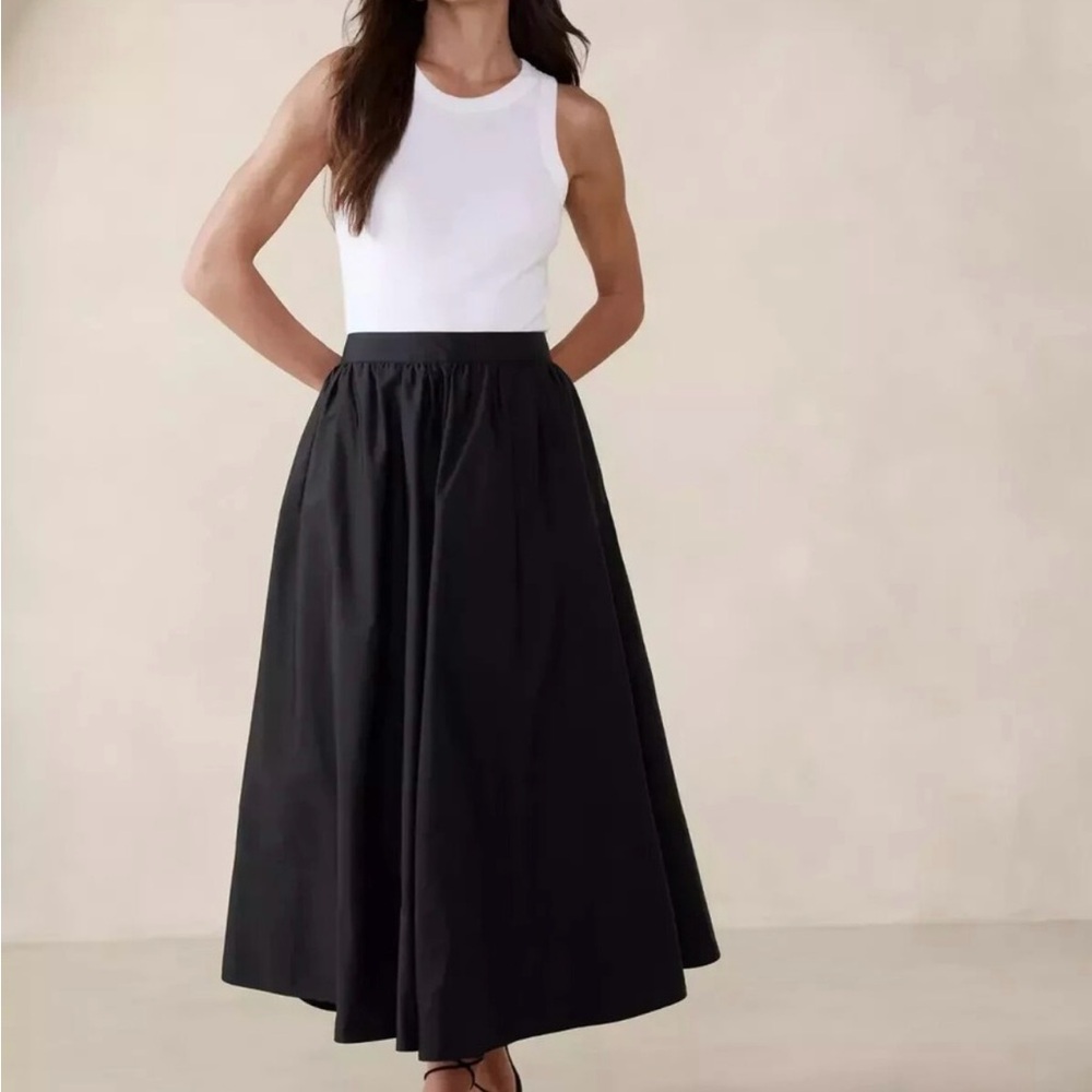 Banana Republic Ariella Poplin Midi Skirt